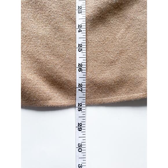 Lands' End Neutral Tan Cotton Sweater Blazer Size Medium 10/12 - Picture 5 of 6